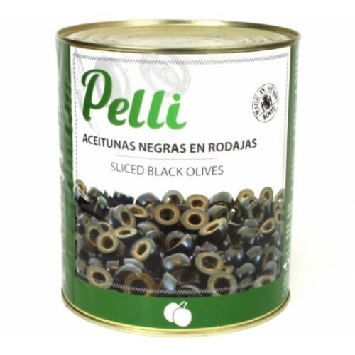 ACEITUNA NEGRA RODAJAS 3KG ALMAZ