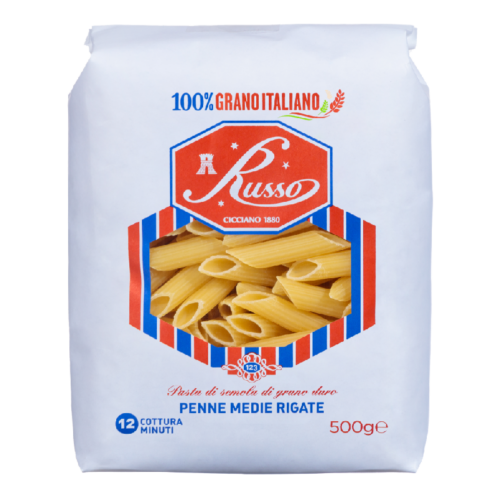 PENNE MEDIE RIGATE nº123 «RUSSO» 20X500 GR